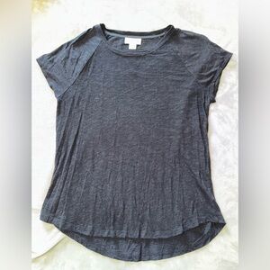 Liz Claiborne Charcoal Short Sleeve Tee